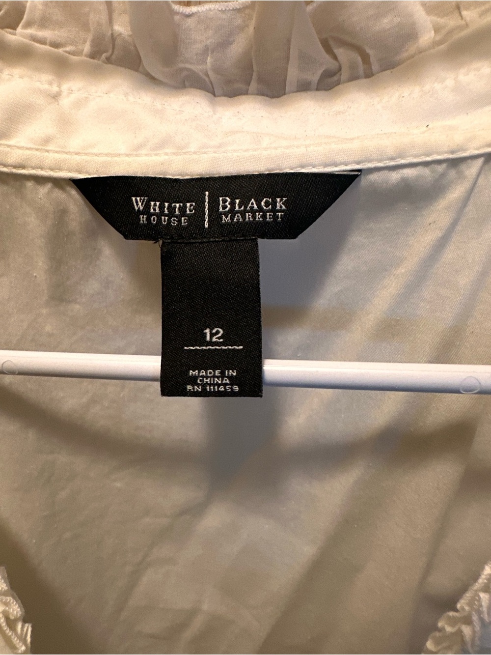 White House Black Market Ivory Button-Down Shirt